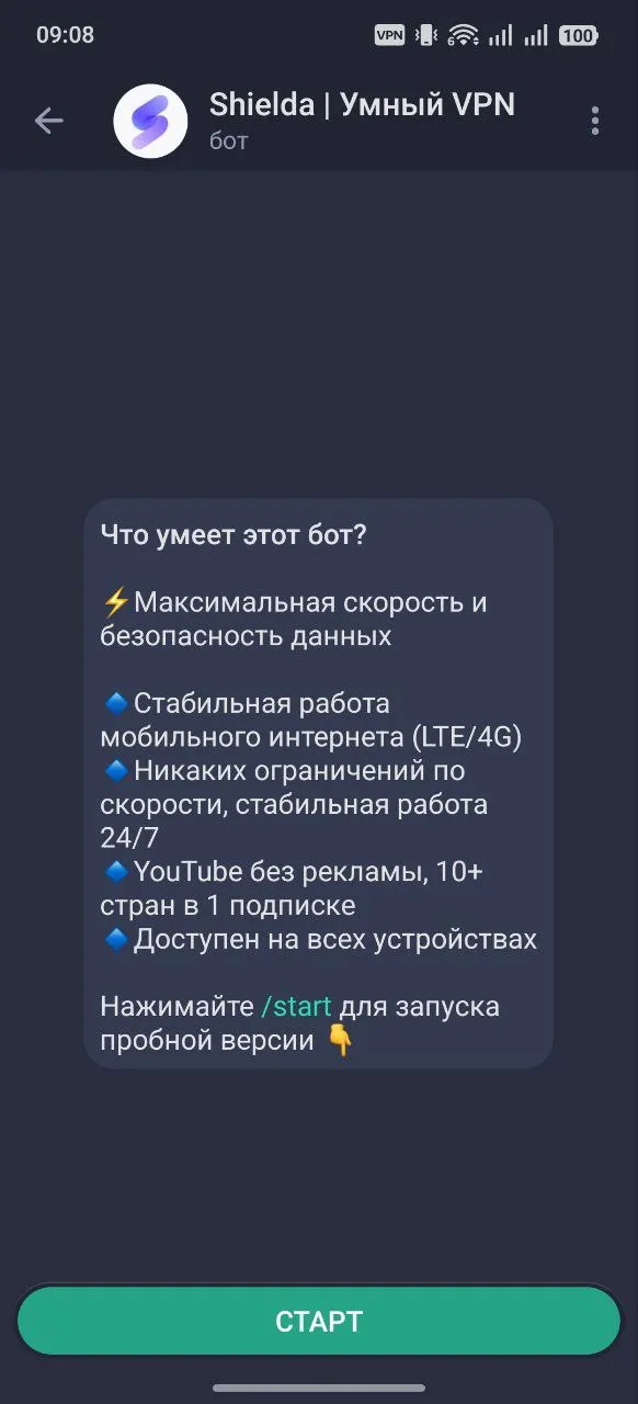 Запуск бота